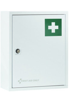 FIRST AID ONLY Erste-Hilfe-Schrank, Inhalt DIN 13169, weiß