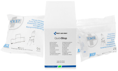 FIRST AID ONLY Steriles Wundverband-Set QuickStop, 3er Set