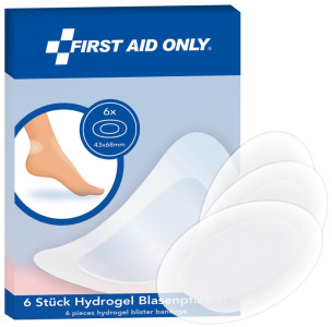 FIRST AID ONLY Blasen-Pflaster, transparent, 6er Blister