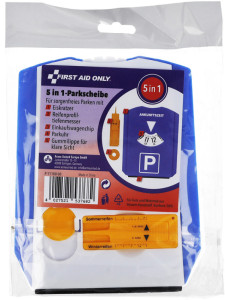 FIRST AID ONLY 5-in-1 Multifunktions-Parkscheibe, blau