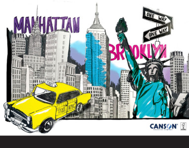 CANSON Carton à dessin STUDIO CREATIF, 260 x 330 mm