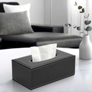 deflecto Distributeur de mouchoirs, rectangulaire, noir