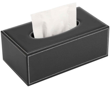 deflecto Distributeur de mouchoirs, rectangulaire, noir