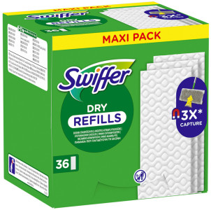 Swiffer Serpillère sèche, pack de recharge de 72