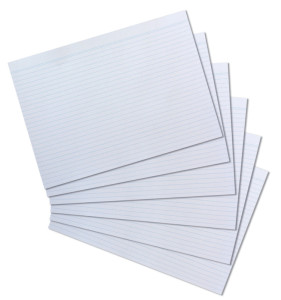 herlitz Fiches bristol, A4, ligné, blanc