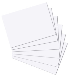 herlitz Fiches bristol, A4, ligné, blanc