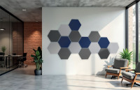 magnetoplan Panneau mural acoustique ecoAware, bleu