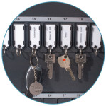 pavo Porte-clés, magnétique, noir, pack de 50
