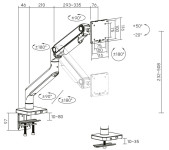 DIGITUS Monitorhalterung, Tragkraft: 20 kg, schwarz