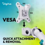 DIGITUS Design-Monitorarm, mit Klemme, schwarz DIGITUS Design-Monitorarm, mit Klemme, schwarz