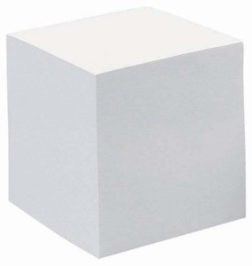 QUO VADIS Recharge bloc cube, 90 x 90 x 75 mm, blanc