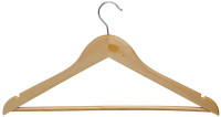 MAUL Cintre en bois MAULmira, avec barre, naturel, lot de 20 MAUL Cintre en bois MAULmira, avec barre, naturel, lot de 20