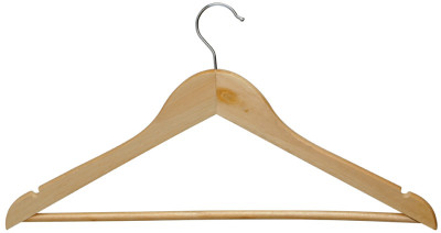 MAUL Cintre en bois MAULmira, avec barre, naturel, lot de 20