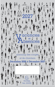 EXACOMPTA Planning des congés 2026/2027, décembre à décembre