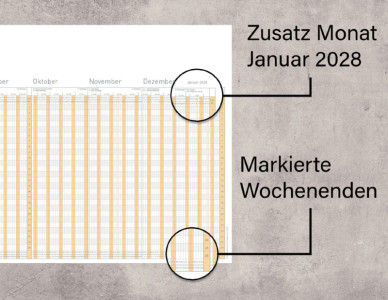 RNK Verlag Urlaubsplaner 2027, (B)1.000 x (H)297 mm, gefalzt
