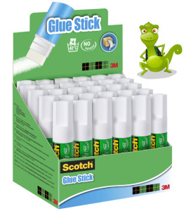 3M Scotch Bâton de colle standard, 21 g, présentoir