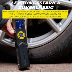 MICHELIN Akku-Mini-Kompressor mit Manometer, 10 bar