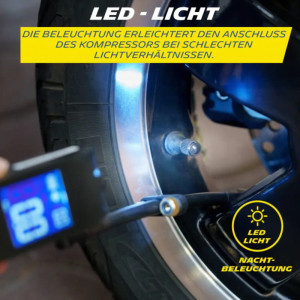 MICHELIN Akku-Mini-Kompressor mit Manometer, 10 bar
