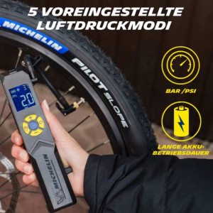 MICHELIN Akku-Mini-Kompressor mit Manometer, 10 bar