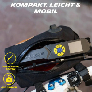 MICHELIN Akku-Mini-Kompressor mit Manometer, 10 bar