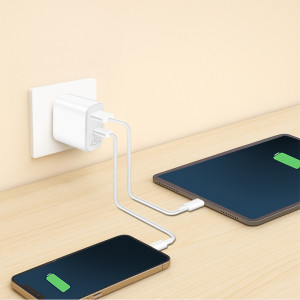 LogiLink Chargeur USB, 1x USB-C (PD), 1x USB-A (QC), 45 W