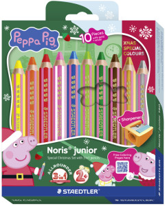 STAEDTLER Hexagonal-Buntstift Noris junior Peppa, 12er Etui