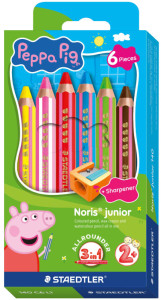 STAEDTLER Hexagonal-Buntstift Noris junior Peppa, 6er Etui