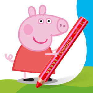 STAEDTLER Hexagonal-Buntstift Noris junior Peppa, 6er Etui