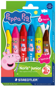 STAEDTLER Wachsmalkreide Noris junior Peppa, 6er Kartonetui