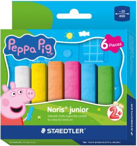 STAEDTLER Straßenmalkreide Noris junior Peppa, 6er Etui