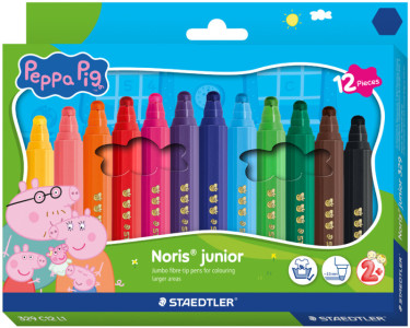 STAEDTLER Fasermaler Noris junior Peppa, 12er Kartonetui