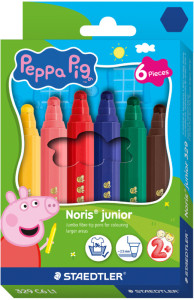 STAEDTLER Fasermaler Noris junior Peppa, 12er Kartonetui
