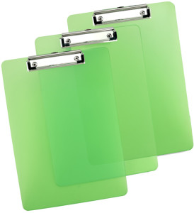 RAPESCO Klemmbrett, DIN A4, PP, transparent-weiß