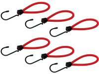 IWH Gepäckspanner, Länge: 100 mm, rot, 6er Set