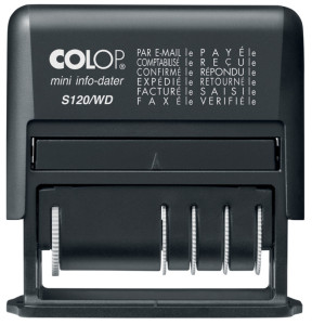COLOP Tampon à formules Mini-Info-Dater S120/WD, FR, noir