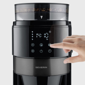 SEVERIN Cafetière électrique avec moulin KA 4830, noir