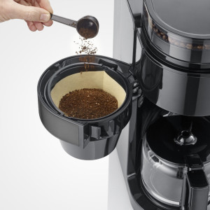 SEVERIN Cafetière électrique avec moulin KA 4830, noir