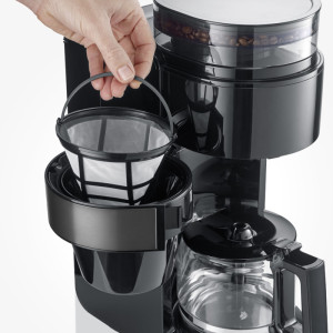 SEVERIN Cafetière électrique avec moulin KA 4830, noir