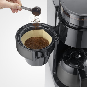 SEVERIN Cafetière électrique avec moulin KA 4831, noir