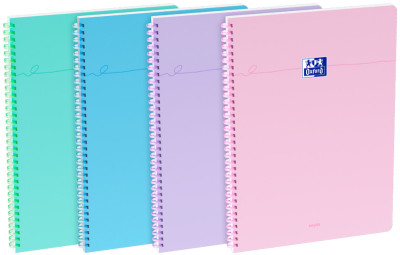 Oxford Cahier reliure souple Smart, A4, quadrillé, assorti