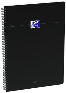 Oxford Cahier reliure souple Smart, A4, quadrillé, noir