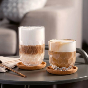 Esmeyer Leonardo Kaffeeglas GOCCE, 220 ml, 2er Set