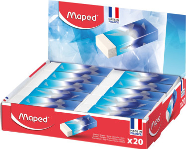 Maped Gomme en plastique ARCTIC, présentoir de 20