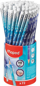 Maped Crayon de papier ARCTIC, avec gomme, HB, pot de 72