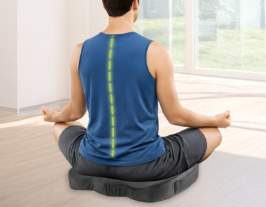 LogiLink Orthopädisches Sitzkissen, schwarz