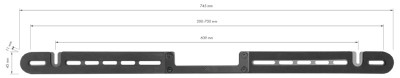 LogiLink Lautsprecher-Wandhalterung für SONOS ARC/ARC ULTRA