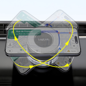 LogiLink Smartphone-Magnethalter, schwarz