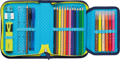 Maped Étui scolaire Football, polyester, bleu foncé / jaune