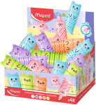 Maped Surligneur Mini FLUO'PEPS PASTEL KAWAI, présentoir Maped Surligneur Mini FLUO'PEPS PASTEL KAWAI, présentoir