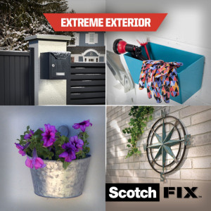 Scotch-FIX Ruban adhésif double face pour extérieur, 1,5 m